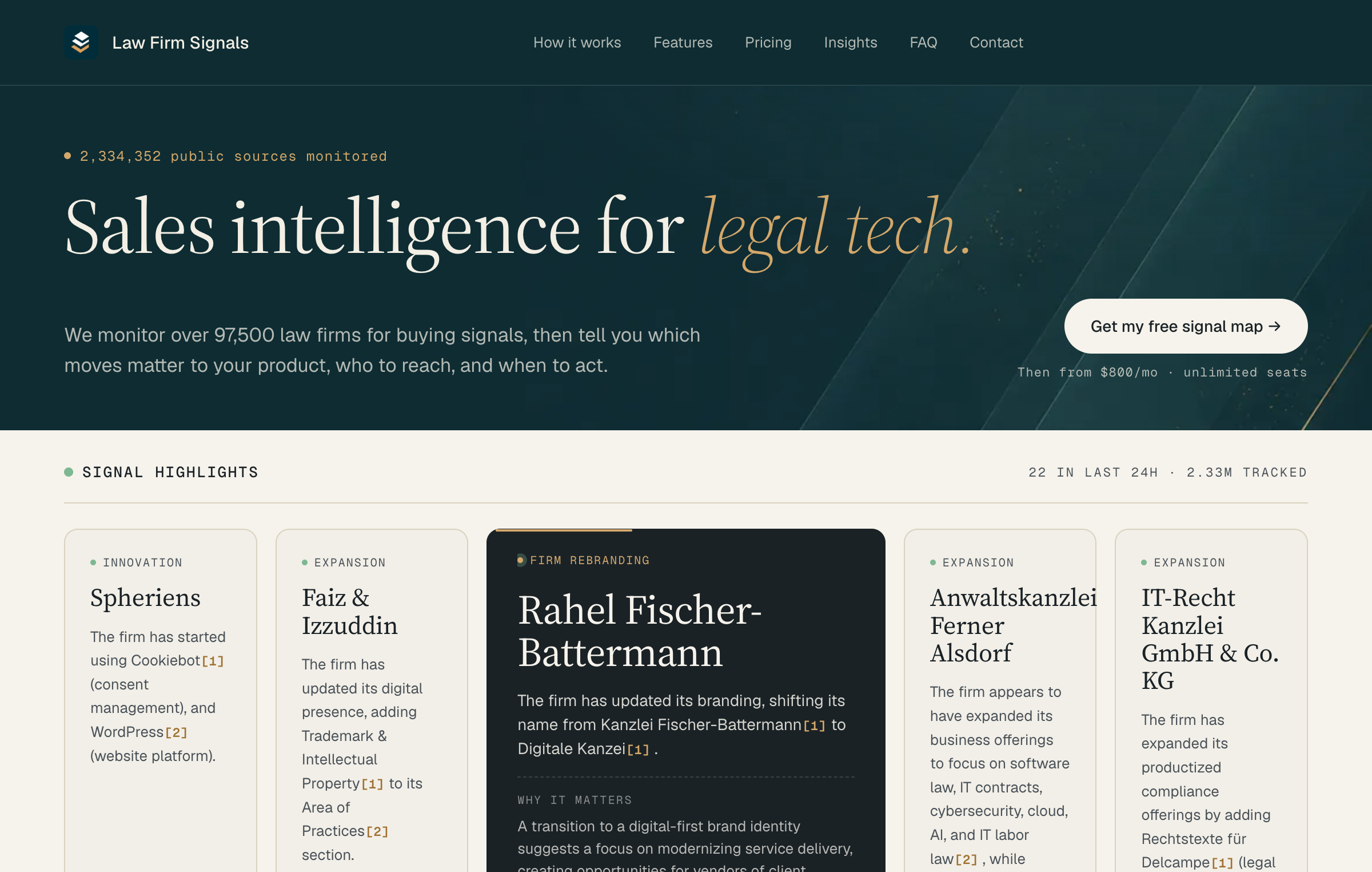 Law Firm Signals